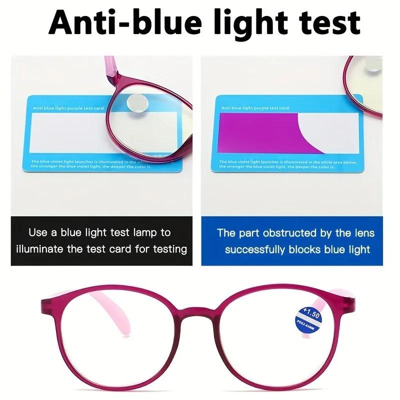 4-Pack Vintage Round Reading GlassesAnti-Blue LightElegant Candy Color Full Rim Plastic Hinges for Women