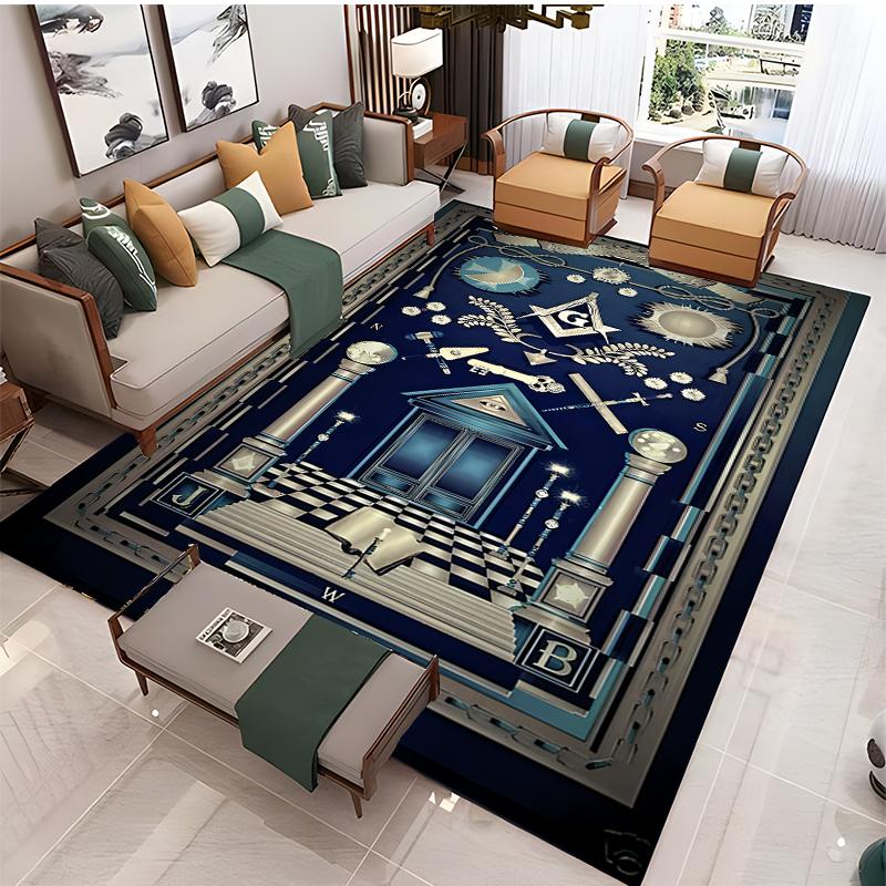 Masonic-Illuminati Carpet for Living Room Bedroom Rug Kitchen Kids Unslip Floor Mat Birthday gift photography props Alfombra Rug