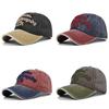 New Boston Embroidered Baseball Cap Vintage Washed Denim Duck Tongue Sun Hat