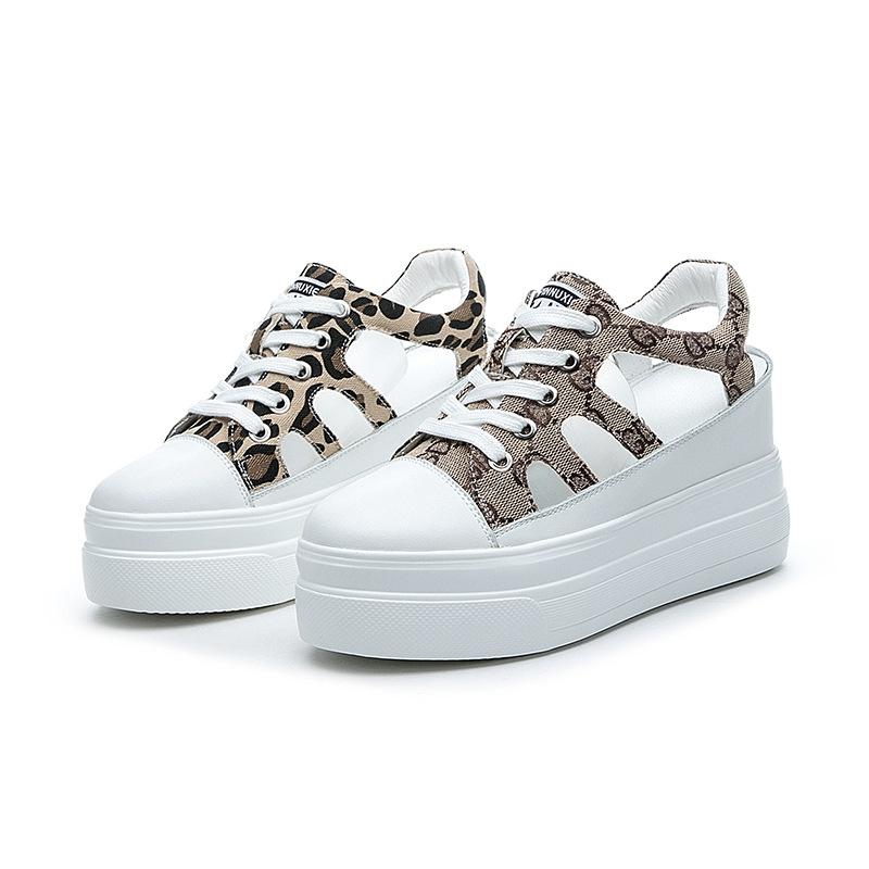 Shoes women's summer 2025 platform sandals women's casual muffin inner height increase women's shoes hollow breathable Korean version fashion
