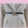 Belt Womens Leather With Classic Silver Buckle For Daily Office Gift Attire