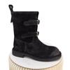 Sheepskin Version~ Retro Polished Belt Buckle Western Cowboy Boots Slim Short Boots Women's Maillard Martin Boots Locomotive Boots