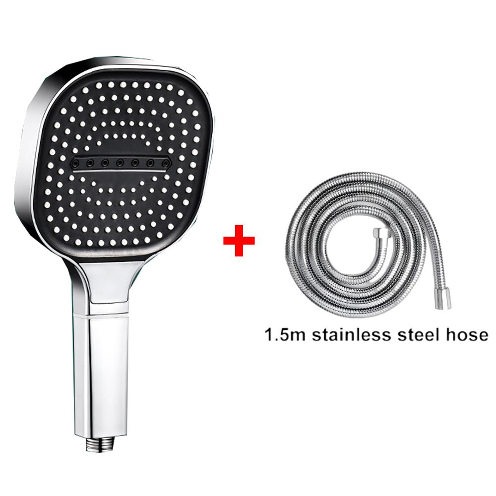 3 Modes Large Rainfall Shower Head 13cm Big Panel Square High Pressure Handheld ShowerHead ABS Portable Spa Filter Shower Nozzle