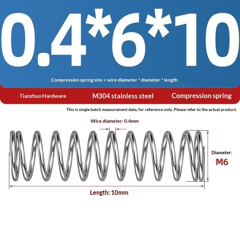 Spring Steel Pressure Return Spring Assortment 0.3/0.4mm Wire Dia 5-20mm Length for Hobbyist Craft Making Projects