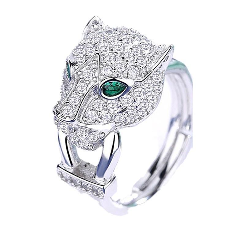 Stylish And Trendy Animalthemed Ring With Silver Leopard Head Perfect For Women Fashionforward