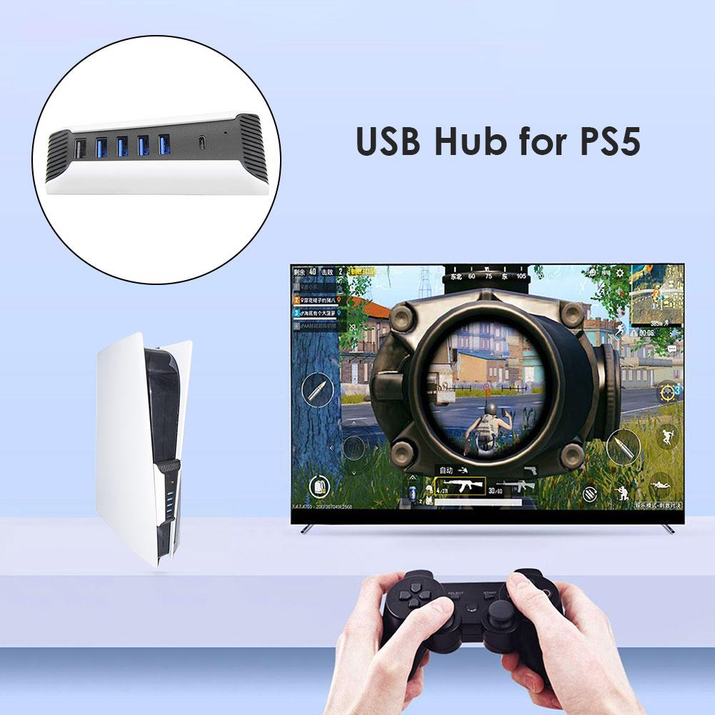 

NEW USB Hub 1 to 5 Splitter Expander HUB Adapter 5 Ports for PS 5 PS5