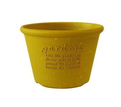 Eco PotFlower Pot Shallow Size 6 Mustard ``Hachiman Gardenspapier''