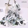 High Quality 100% Silk Scarf Shawl Hijab Wrap Women Hand Roll Edge Spring Summer Beach Scarves