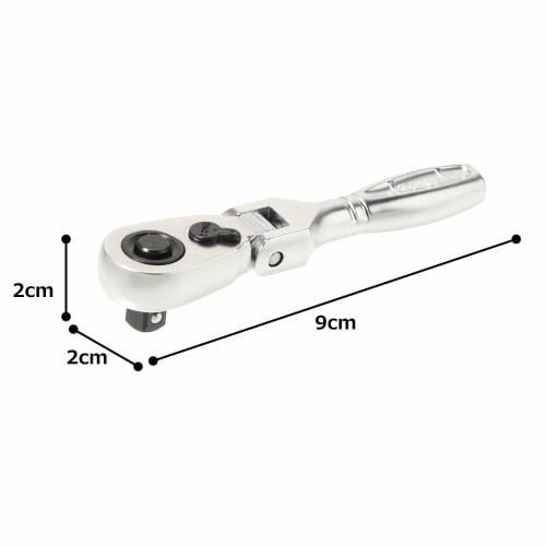 TONE Short Swing Ratchet Handle (Hold Type) RH2FHS Drive Angle 6.35mm (1/4")