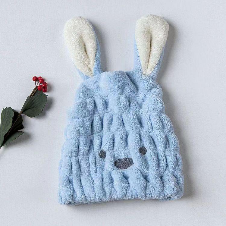 Individually Wrapped Children's Coral Fleece Quick-Dry Hair Cap