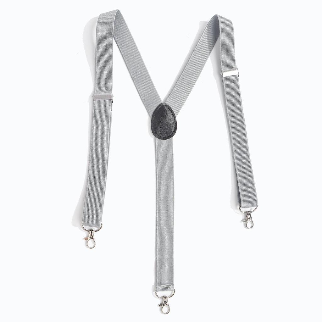Men's Multi-Color Elastic Suspenders with 3 Clips - Ideal for Suits and Work Pants