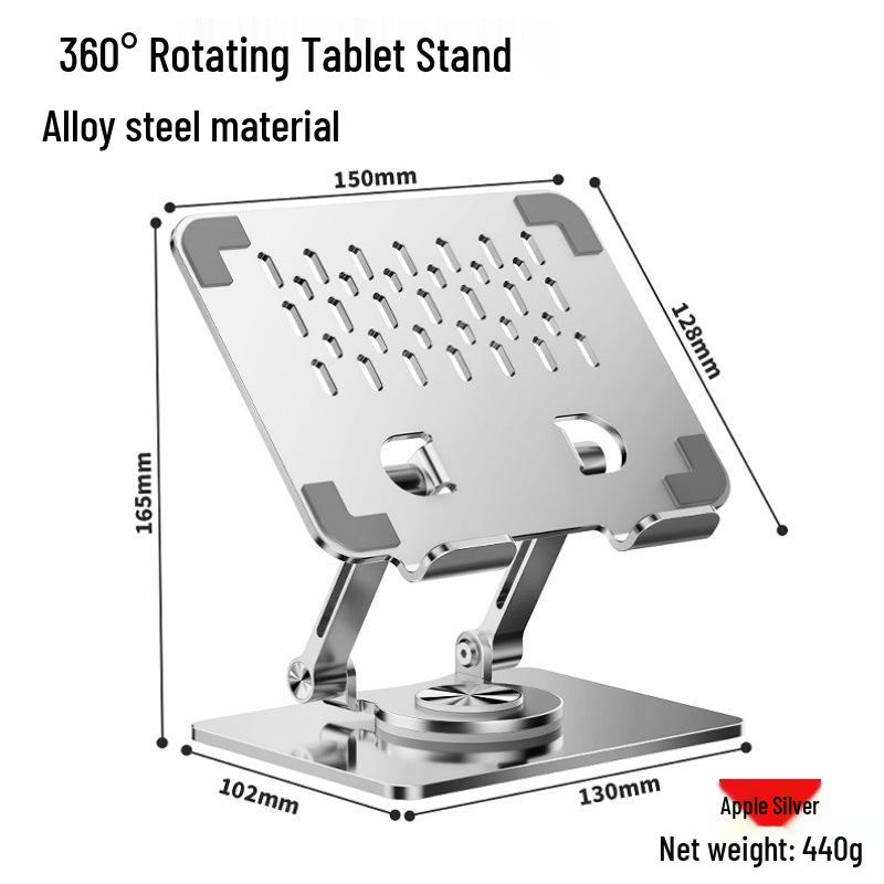 Регулируемая 360° вращающаяся алюминиевая подставка для планшета и телефона 4-12 inch