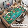 Floral Garden Theme Customized Mouse Pad Personalized Print Name Text Desk Mat For Home Office Table Decor