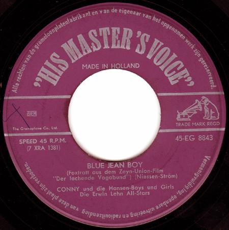 

7inch Record CONNY FROBOESS Blue Jean Boy Sunshine 45EG8843 His Masters Vo 1958 Netherland Pop Used