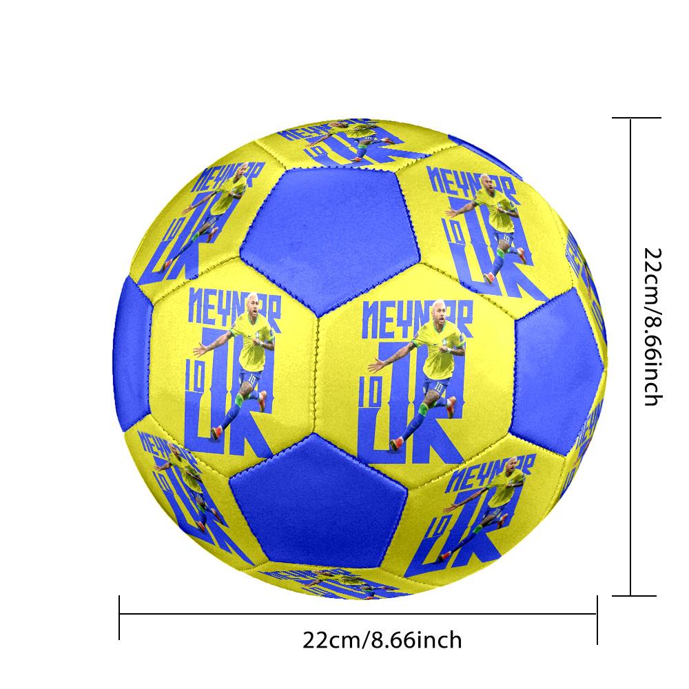 1PC Neymar Graceful Forward Size 5 Soccer Ball PrahaIndoor Soccer Ball Colorful All Ages Machine Stitched PVC Competition Ready Durable High-Bounce