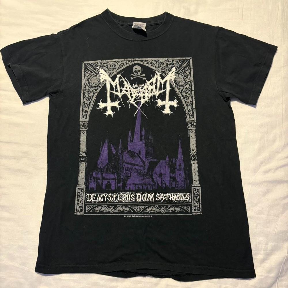 

Vintage Mayhem Rock Music Tour Concert Short Sleeve Black Retro Shirt KV40132 Unisex T-Shirt S разноцветный