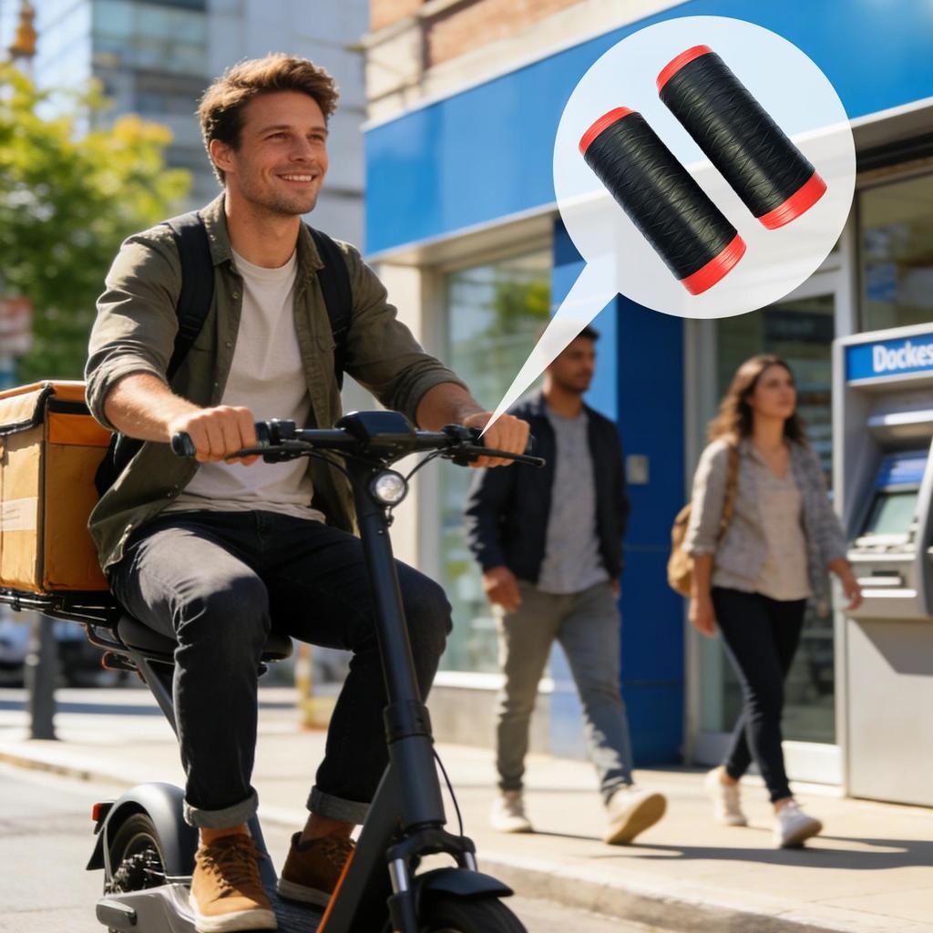 Handle Bar Grips Wrap-Around Covers 2 Pieces Bike Brake Lever Grip Covers For Mountain Road Scooter Biking Commuting Riding