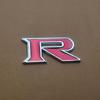1pc 3D Zinc Alloy R Logo, Car Side Fender Rear Trunk Emblem Badge Sticker, Car Decoration Accessories