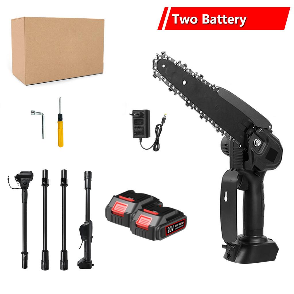 18V 6 Inch Cordless Chain Saw Telescoping Electric Pole Chainsaw Portable High Branch Saw Garden Tree Pruning Tool