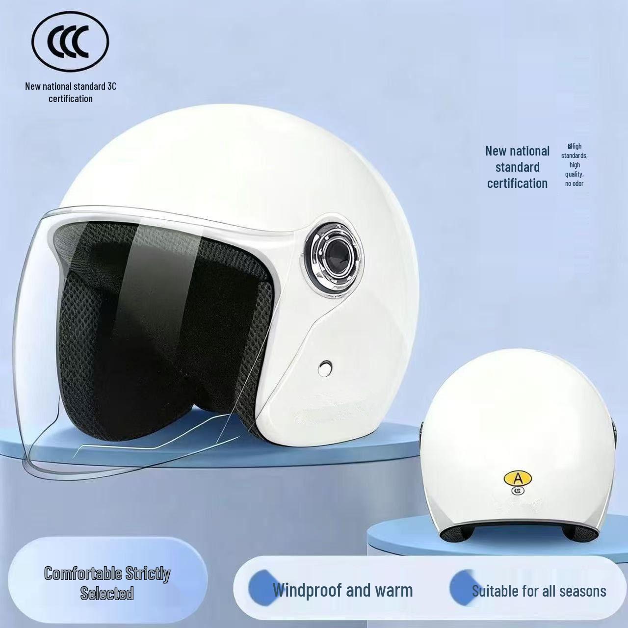 

New 3C Certified Unisex Electric Vehicle Helmet: Autumn/Winter Model for Cold Protection and Warmth - Lightweight for Motorcycles