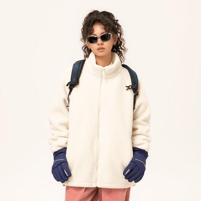 MINISO Men's Thickened Stand-Collar Fleece Jacket