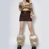 Damen Winter Flauschige Beinwärmer Strümpfe Harajuku Herbst Warme Leggings Stiefel Manschetten