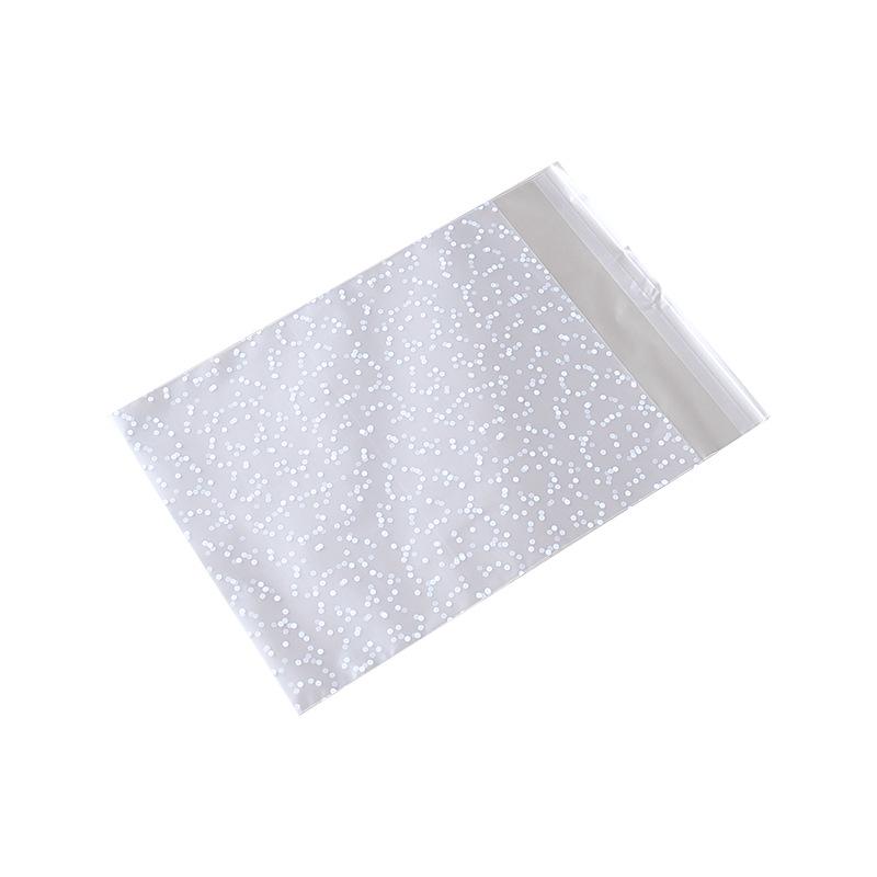 Frosted Polka Dot Snowflake Cookie Packaging Bag for Biscuits and Nougats