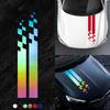 2 PZ Adesivi Universali per Cofano Auto Sportivi a Strisce Lunghe a Quadri Copertura Auto Graffi Vinile Decalcomanie Impermeabili Tuning Accessori Auto