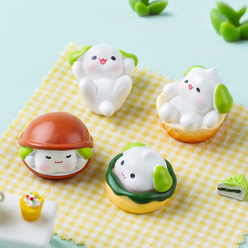 Cute Puppy Figurine Resin Diy Crafts Micro Landscape Desktop Small Ornaments Statue Decoration Mini Animal Statue