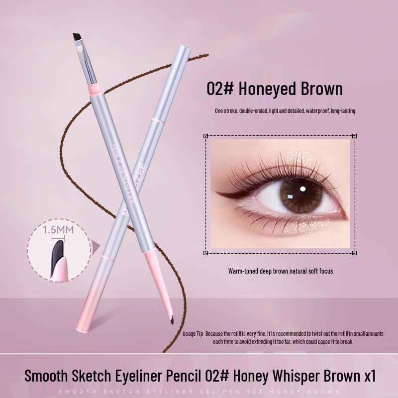Mingxi Zhi Dual-Ended Waterproof Smudge-Proof Eyeliner Gel Pencil for Beginners 70mg