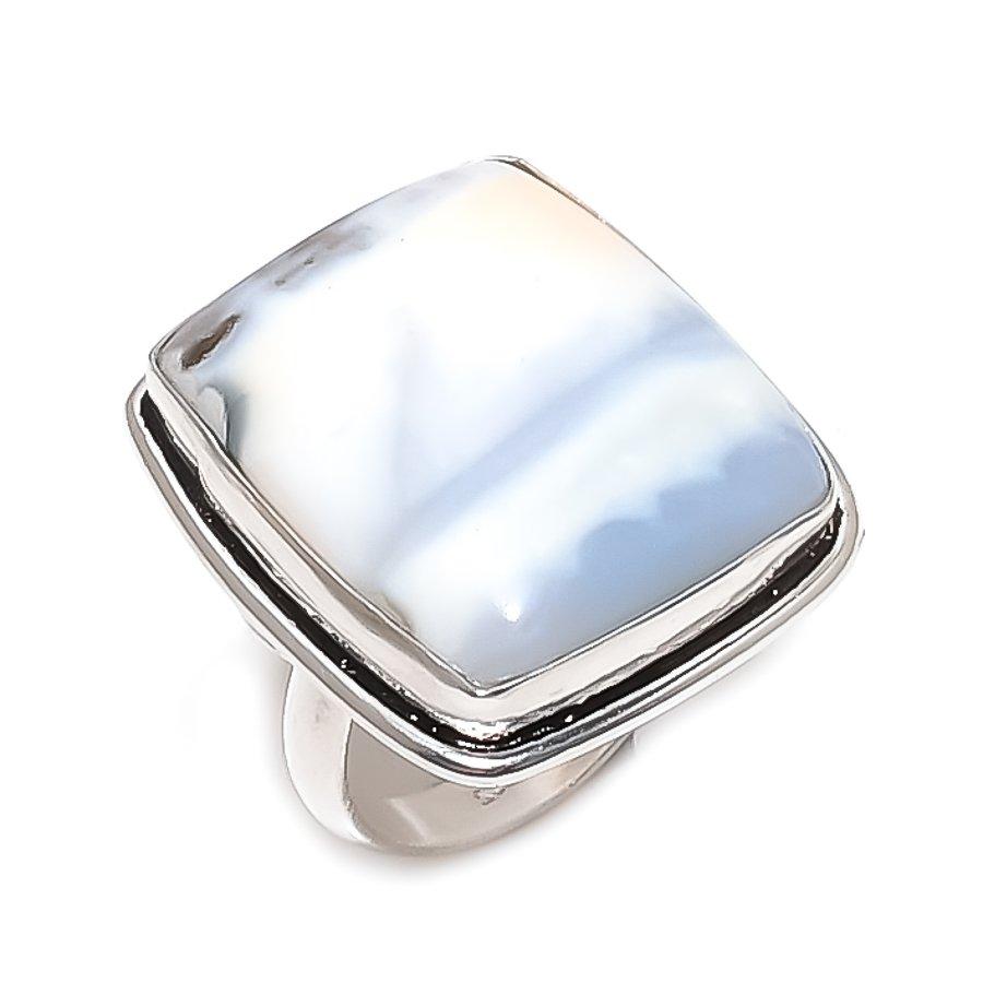 

Натуральный опал Оуихи драгоценный камень 925 стерлинговое серебро ювелирное кольцо размер 8 K3c53