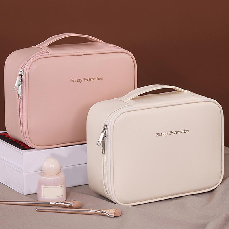 Portable Large Capacity Multipurpose Cosmetic Bag Freely Split Makeup Storage Bag High Aesthetic Trendy Cosmetic Organizer Bag