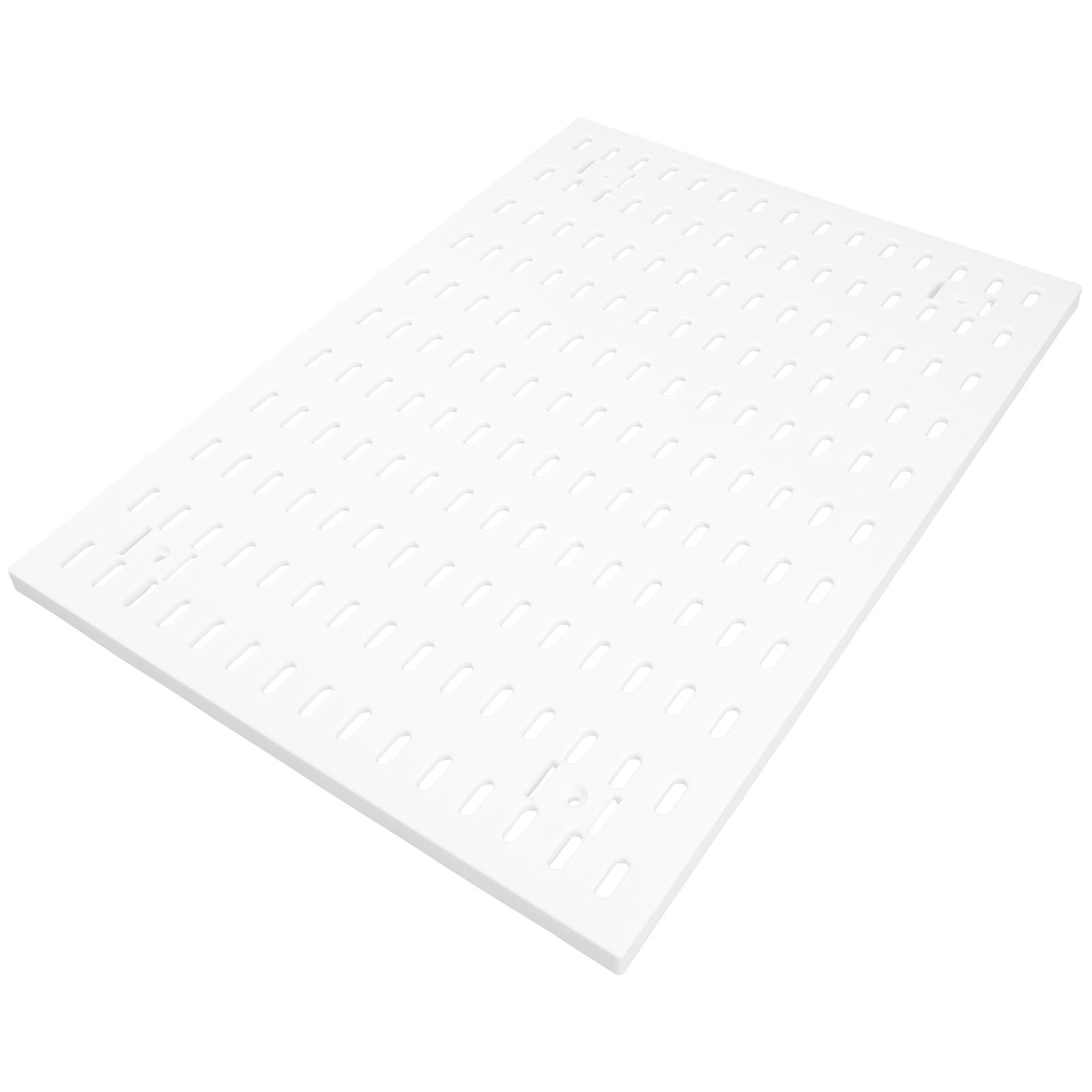 

Крючки Стойка-дисплей Перфорированная панель Стеллаж Офисные крючки Полки Большие пластиковые органайзеры для хранения в комнате для рукоделия 41.5x29.5cm белый