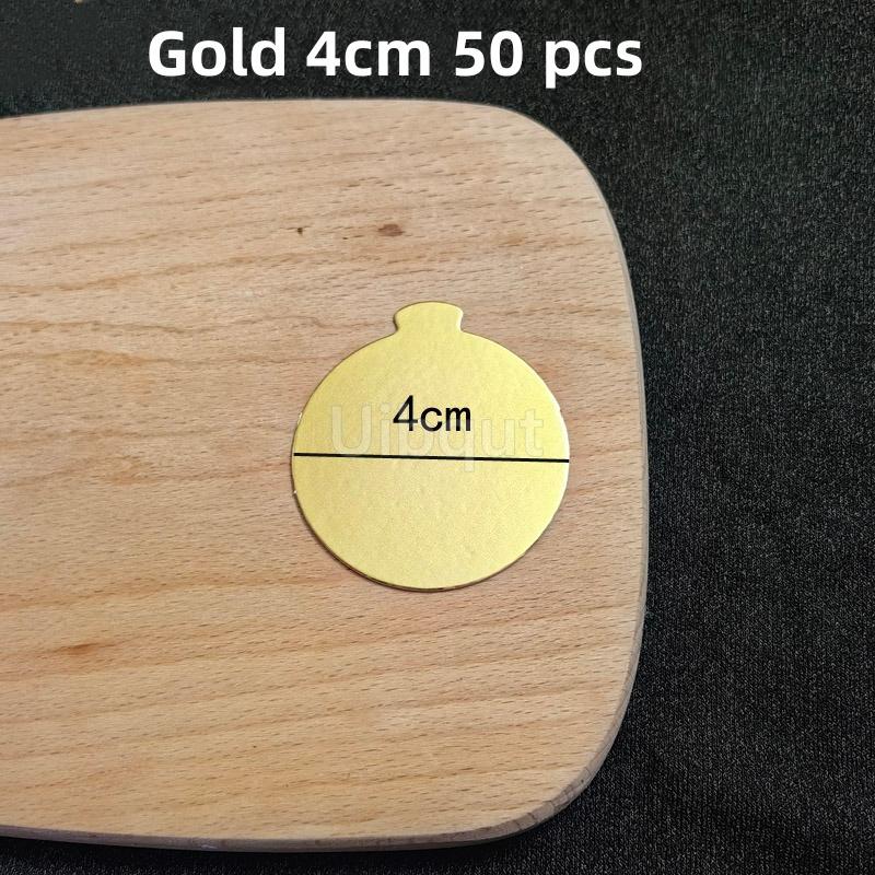 50 pcs set Golden silver Chocolates Mousse Mat Bottom Foam Cake Base Boards Paper Shape Dessert Christmas Cake Decoration Tools