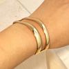 European and American Fashion Wide Version Bracelet Stainless Steel Gold-plated Smooth Surface Simple Opening Bracelet Female Yiwu Jewelry
