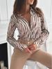 2024 Autumn Fashion Multicolor Long Sleeve Printed Women's Blouse Shirt