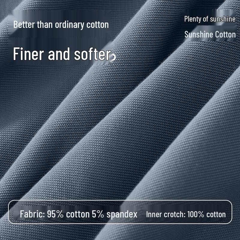 Maoren Men's Ginseng 10A Antibacterial Cotton Boxer Briefs