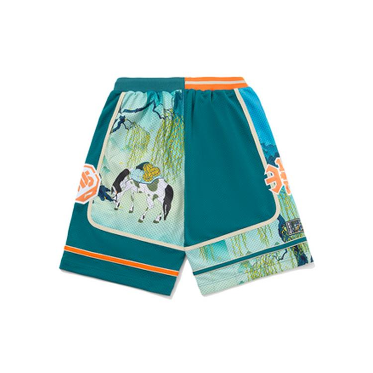 Li Ning Sports Basketball Collection Basketball Shorts Men's Coral Blue AAPQ369-1