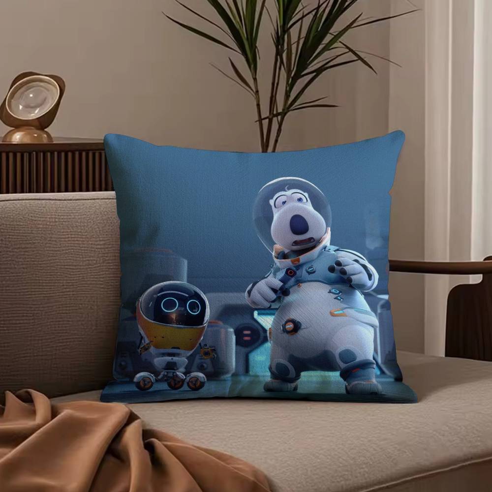 Cute B-Backkom Pillow Case Anti-dustmite Pillowcase Invisible zipper silky short plush Sofa cushion cover