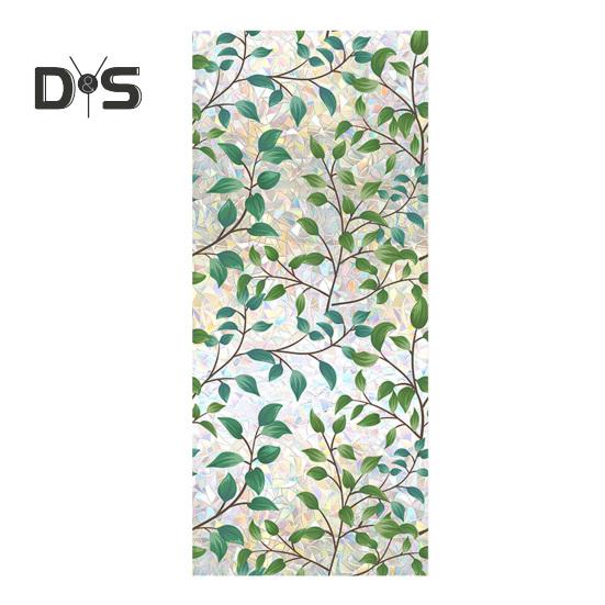 

Радужная пленка для защиты окон, водонепроницаемая, статическая, неклеящаяся, наклейка с цветочным узором для домашнего стекла, окон, спальни, гостиной, декора J