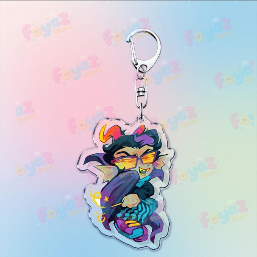 Cartoon Homestuck Keychain Accessories Bag Charms Dave Strider John Egbert Karkat Gamer Keyrings Jewelry Fans Freinds Gift