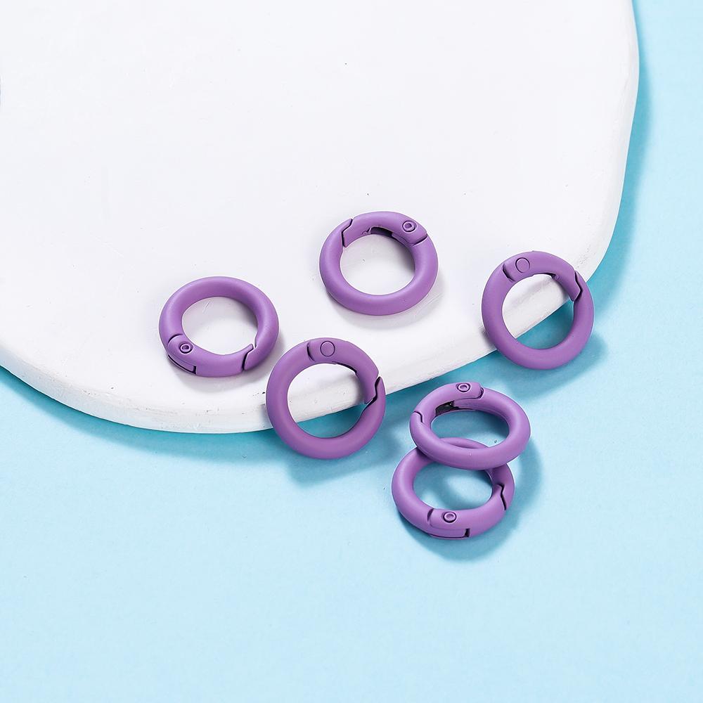 5Pcs/Lot Colorful Metal O Ring Spring Clasp Openable Round Carabiner Keychain Clips Hook Dog Chain DIY Jewelry Buckle Connector