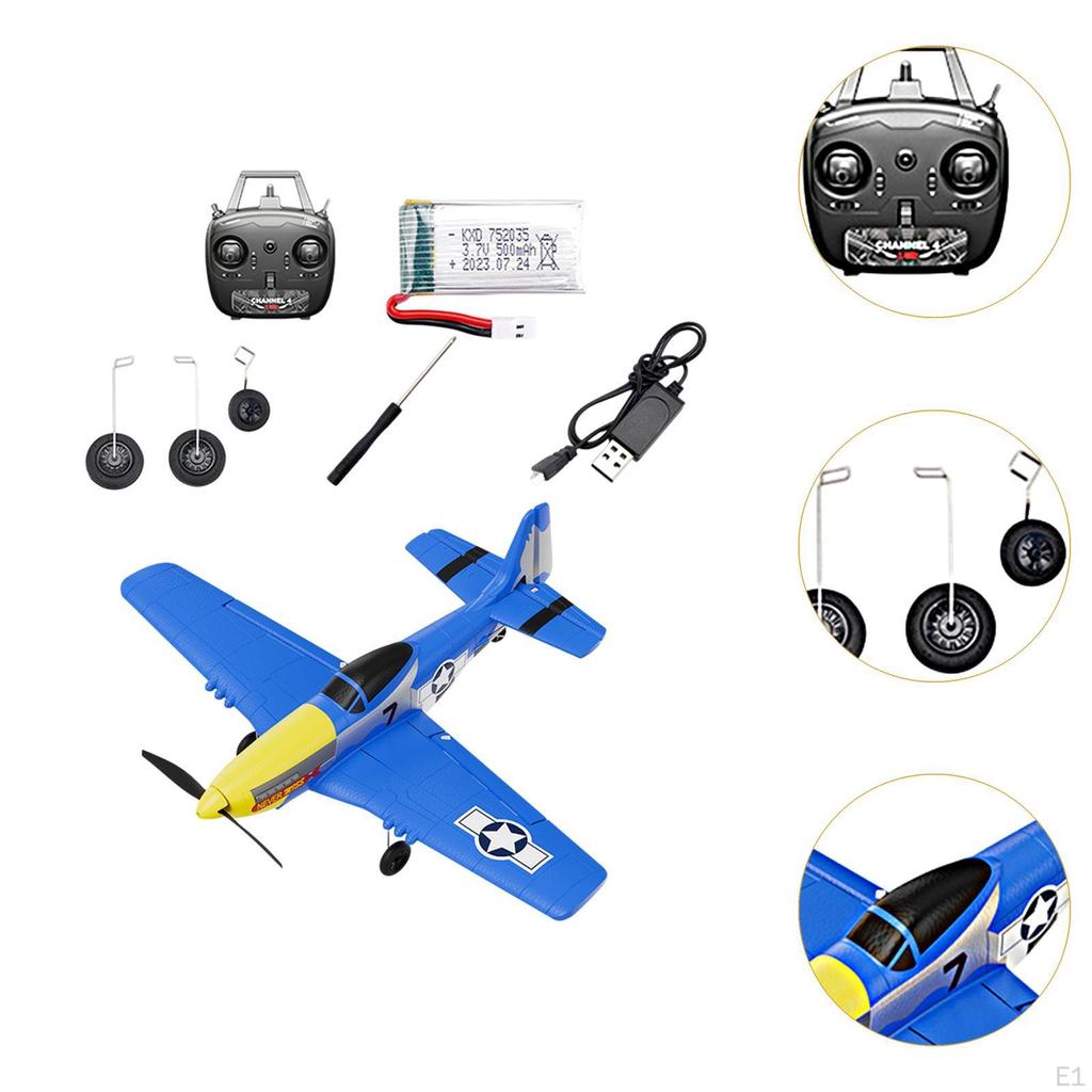 4 Channel RC Plane Sturdy Remote Control Airplane for Beginner Adults Gift