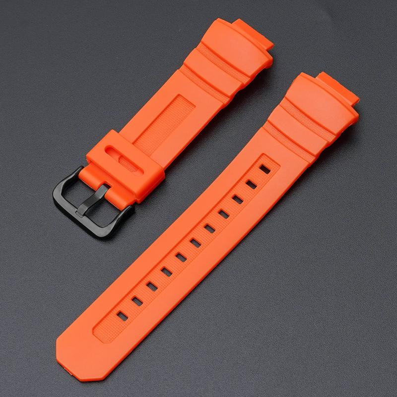 

TPU гумові ремінці для годинника Casio AW-590/AW-591 AW-5230/AW-282B AWG-M100 AWG-M101 G-7700/G-7710 Запасні аксесуари для ремінця 16mm