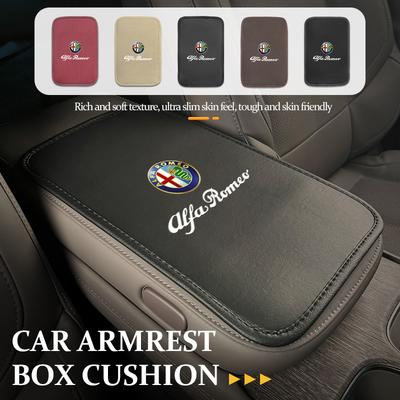 Car Armrest Box Pad Center Console Protector Heightening Mat For 159 Giulietta Giulia 147 Mito 156 159 166 GT Stelvio