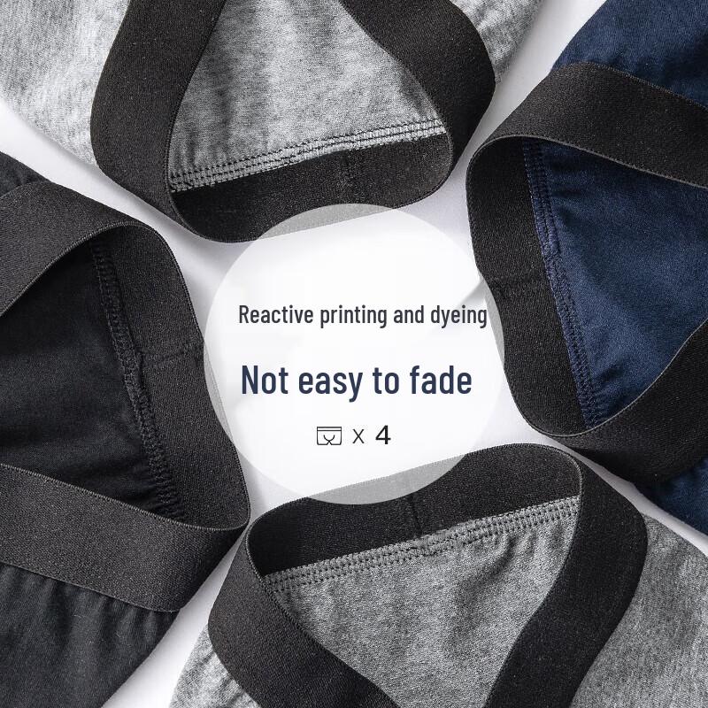 LangSha Men's Cotton Briefs 4-Pack