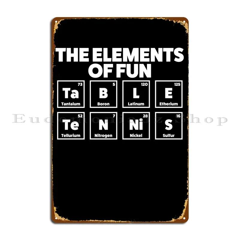 Chemistry Table Tennis Metal Sign Classic Rusty Customize Iron Create Tin Sign Poster 20x30cm(7.8x11.8inch)