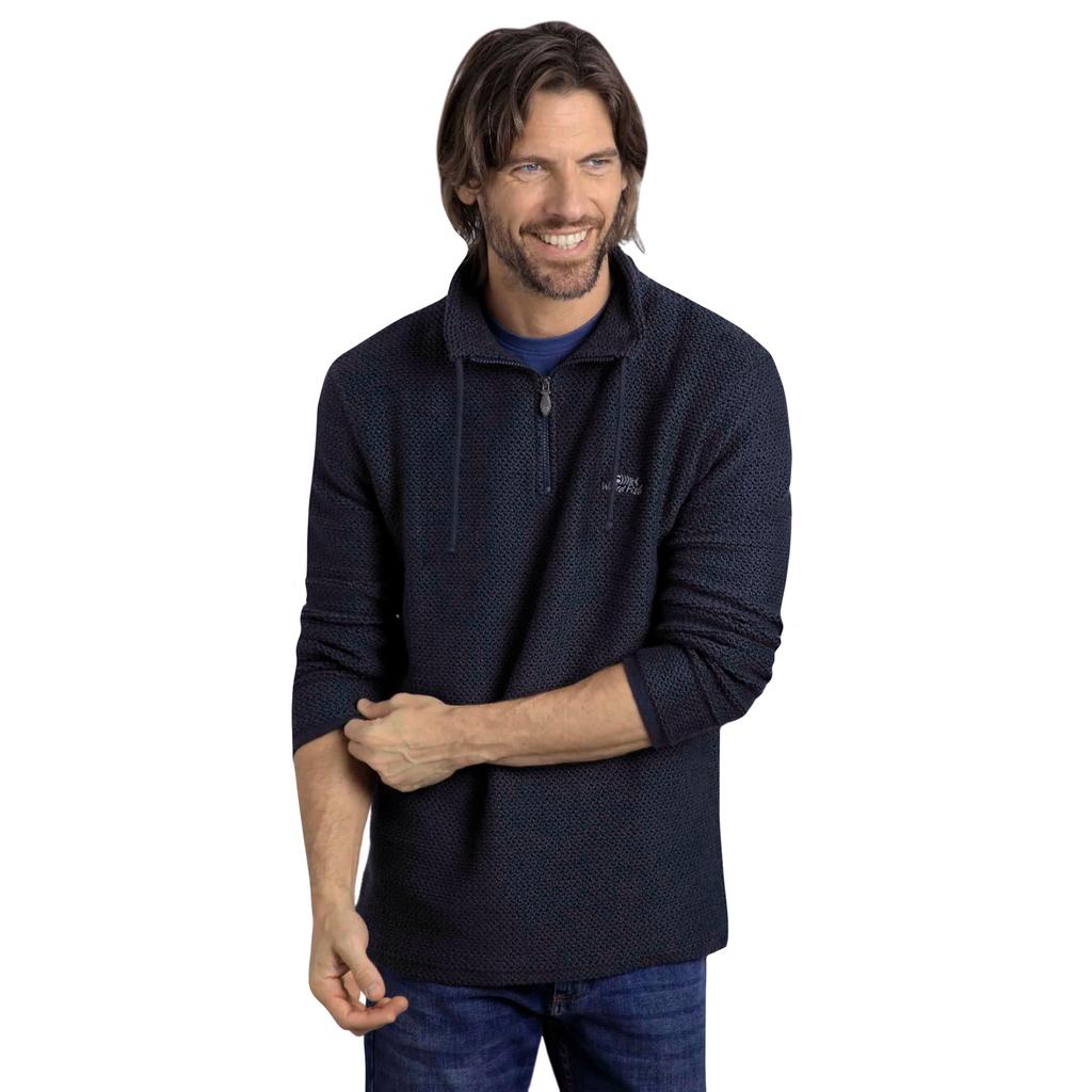 Weird Fish Herren Cruiser Macaroni Viertelreißverschluss Pullover