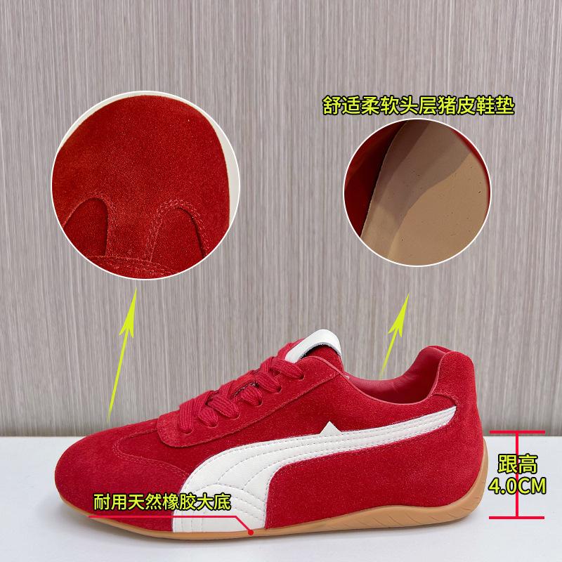 Leather Forrest Gump shoes women's 2025 autumn new flat-soled sports shoes women's casual low-top women's shoes trendy versatile shoes children