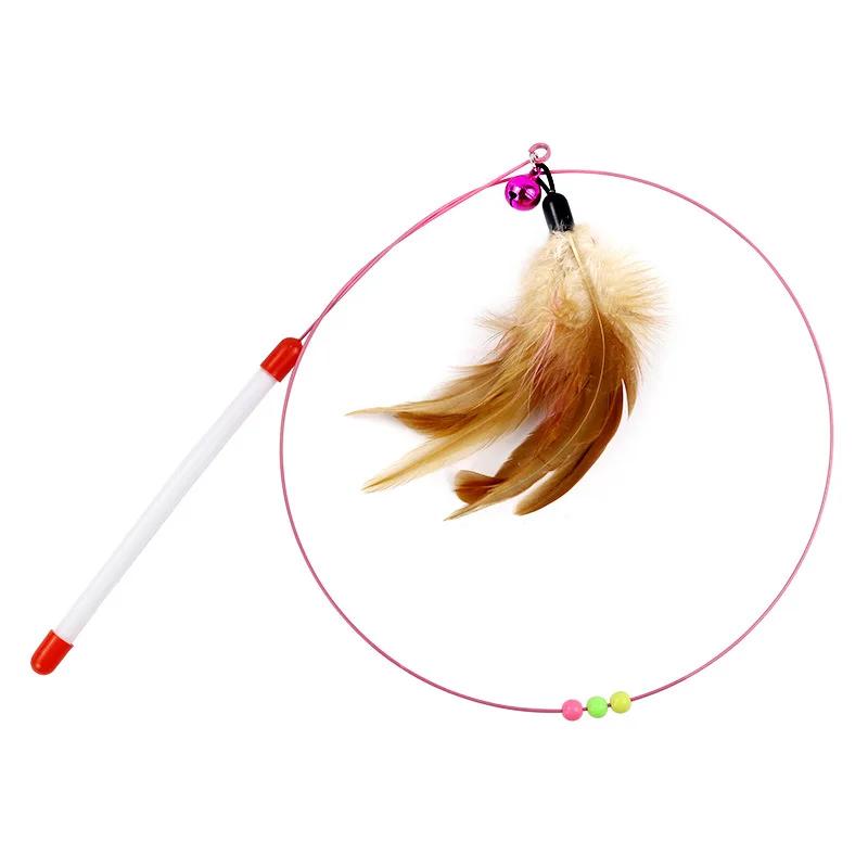 2025 Four Section Telescopic Cat Stick 90CM Super Long Carbon Fiber Fishing Rod Scratch Resistant Feather Cat Toy Pet Supplies